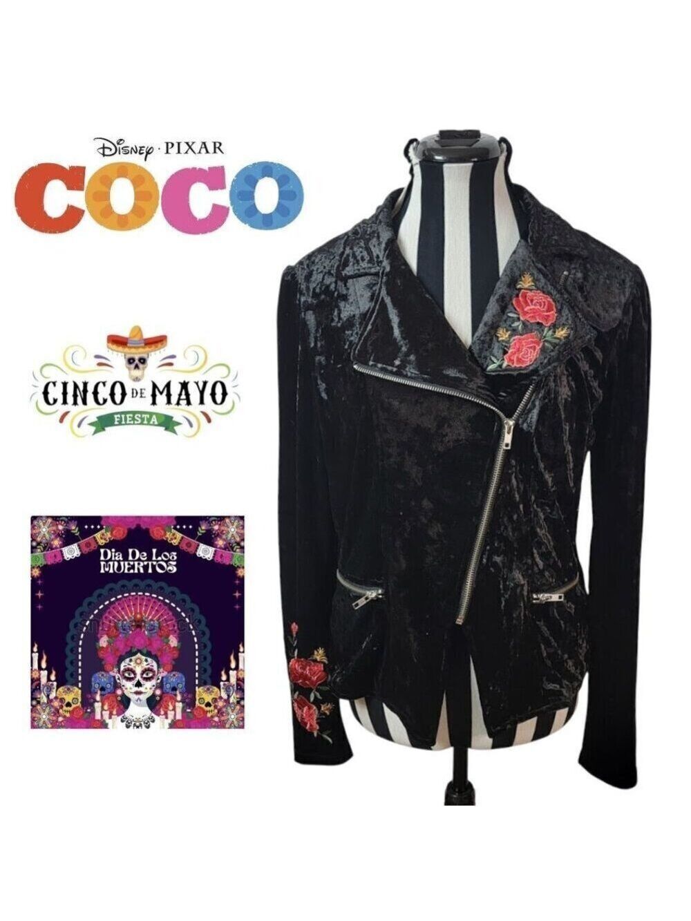 Disney Pixar Coco Crushed Velvet Jacket - Cinco de Mayo & Day of the Dead